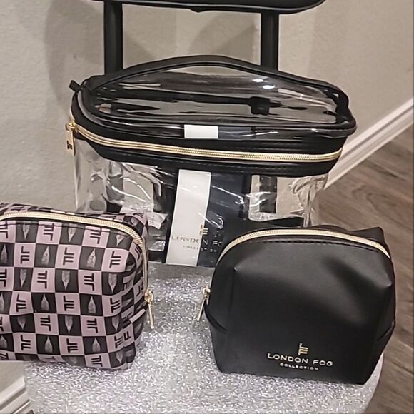 London Fog 3-Piece Nested Cosmetic Travel Bags - Picture 2 of 11